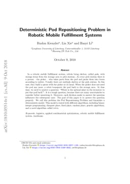 Deterministic Pod Repositioning Problem in Robotic Mobile Fulfillment
  Systems