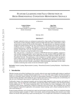 Feature Learning for Fault Detection in High-Dimensional
  Condition-Monitoring Signals