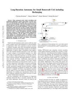 Long-Duration Autonomy for Small Rotorcraft UAS including Recharging