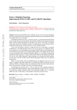 Faster k-Medoids Clustering: Improving the PAM, CLARA, and CLARANS
  Algorithms