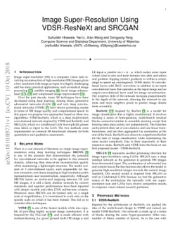 Image Super-Resolution Using VDSR-ResNeXt and SRCGAN