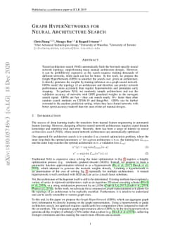 Graph HyperNetworks for Neural Architecture Search