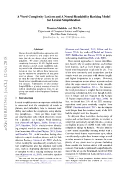 A Word-Complexity Lexicon and A Neural Readability Ranking Model for
  Lexical Simplification