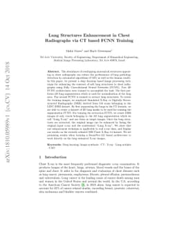 Lung Structures Enhancement in Chest Radiographs via CT based FCNN
  Training