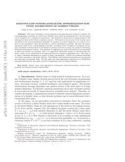 Adaptive Low-Nonnegative-Rank Approximation for State Aggregation of
  Markov Chains