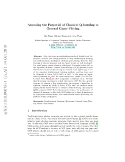 Assessing the Potential of Classical Q-learning in General Game Playing