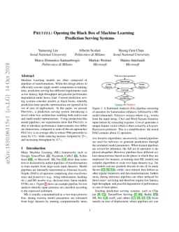 PRETZEL: Opening the Black Box of Machine Learning Prediction Serving
  Systems