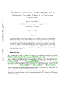 Revisit Batch Normalization: New Understanding from an Optimization View
  and a Refinement via Composition Optimization