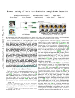 Robust Learning of Tactile Force Estimation through Robot Interaction