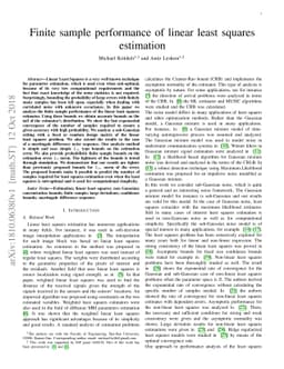 Finite sample performance of linear least squares estimation