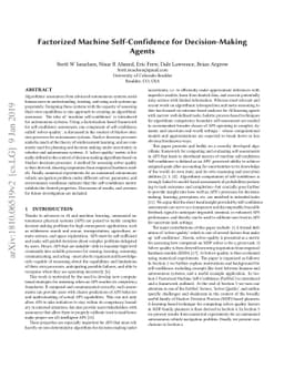 Factorized Machine Self-Confidence for Decision-Making Agents