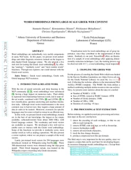 Word Embeddings from Large-Scale Greek Web Content
