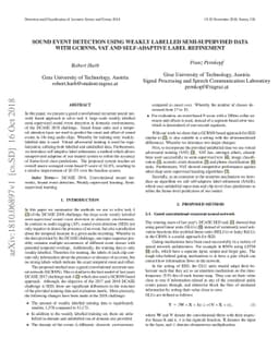 Sound event detection using weakly-labeled semi-supervised data with
  GCRNNS, VAT and Self-Adaptive Label Refinement