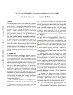 TNE: A Latent Model for Representation Learning on Networks