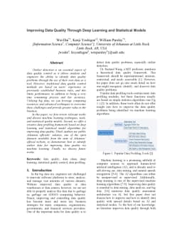 Improving Data Quality through Deep Learning and Statistical Models