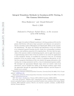 Integral Transform Methods in Goodness-of-Fit Testing, I: The Gamma
  Distributions