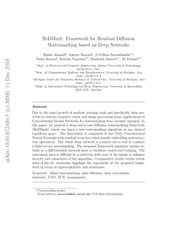 ReDMark: Framework for Residual Diffusion Watermarking on Deep Networks