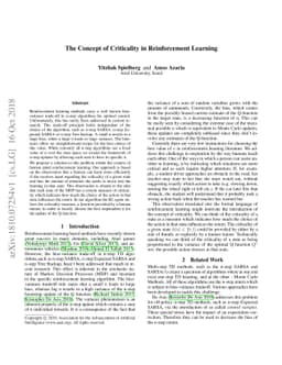 The Concept of Criticality in Reinforcement Learning