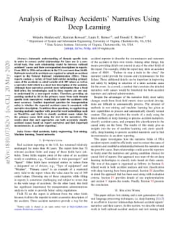 Analysis of Railway Accidents' Narratives Using Deep Learning