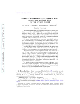 Optimal Covariance Estimation for Condition Number Loss in the Spiked
  Model