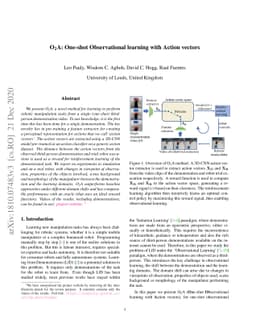 O2A: One-shot Observational learning with Action vectors