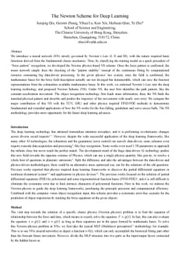The Newton Scheme for Deep Learning
