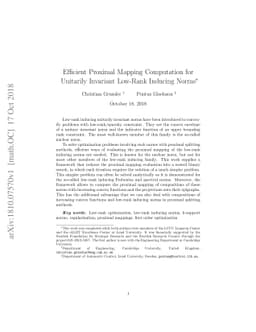 Efficient Proximal Mapping Computation for Unitarily Invariant Low-Rank
  Inducing Norms
