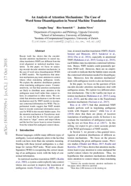 An Analysis of Attention Mechanisms: The Case of Word Sense
  Disambiguation in Neural Machine Translation
