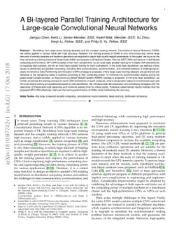 A Bi-layered Parallel Training Architecture for Large-scale
  Convolutional Neural Networks