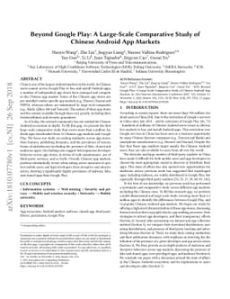 Beyond Google Play: A Large-Scale Comparative Study of Chinese Android
  App Markets