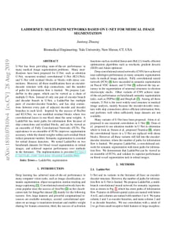 LadderNet: Multi-path networks based on U-Net for medical image
  segmentation