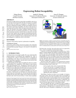 Expressing Robot Incapability