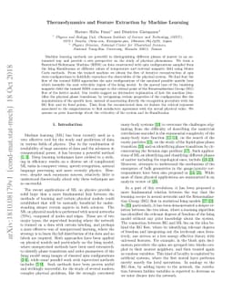 Thermodynamics and Feature Extraction by Machine Learning