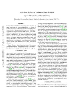 Learning Multi-Layer Transform Models