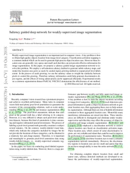 Saliency guided deep network for weakly-supervised image segmentation