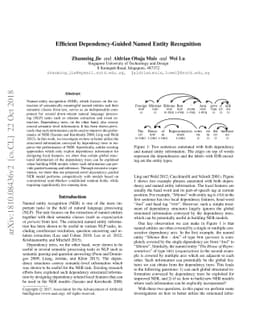 Efficient Dependency-Guided Named Entity Recognition