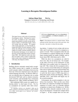 Learning to Recognize Discontiguous Entities