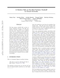 A Modern Take on the Bias-Variance Tradeoff in Neural Networks