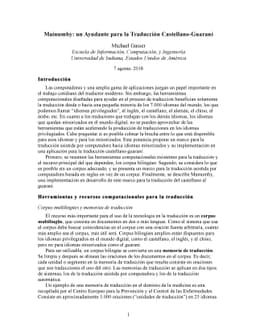 Mainumby: un Ayudante para la Traducción Castellano-Guaraní