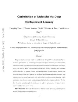 Optimization of Molecules via Deep Reinforcement Learning