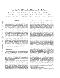 Learning Material-Aware Local Descriptors for 3D Shapes