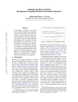 Labeling Gaps Between Words: Recognizing Overlapping Mentions with
  Mention Separators