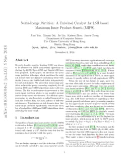 Norm-Range Partition: A Universal Catalyst for LSH based Maximum Inner
  Product Search (MIPS)