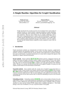 A Simple Baseline Algorithm for Graph Classification
