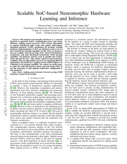 Scalable NoC-based Neuromorphic Hardware Learning and Inference