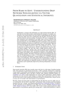 From Hard to Soft: Understanding Deep Network Nonlinearities via Vector
  Quantization and Statistical Inference