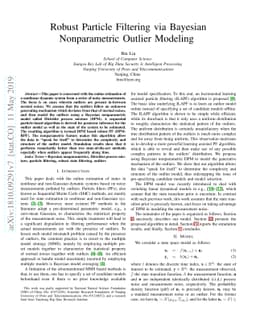 Robust Particle Filtering via Bayesian Nonparametric Outlier Modeling