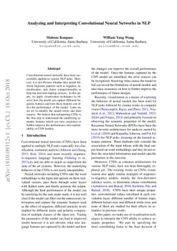 Analyzing and Interpreting Convolutional Neural Networks in NLP