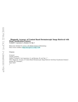 Diagnostic Accuracy of Content Based Dermatoscopic Image Retrieval with
  Deep Classification Features