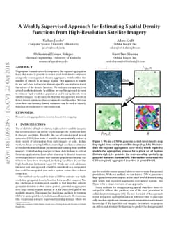 A Weakly Supervised Approach for Estimating Spatial Density Functions
  from High-Resolution Satellite Imagery